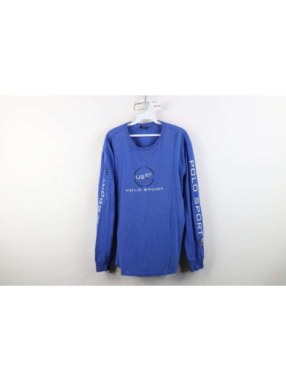 Vtg 90s Polo Sport Ralph Lauren Mens Medium Faded Spell Out Long Sleeve T-Shirt